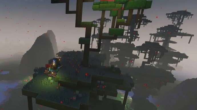 Como reunir madeira em Minecraft Legends