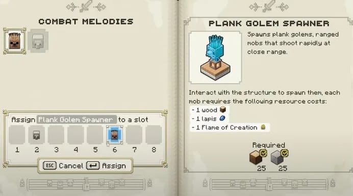 personalizar hotbar Minecraft Legends