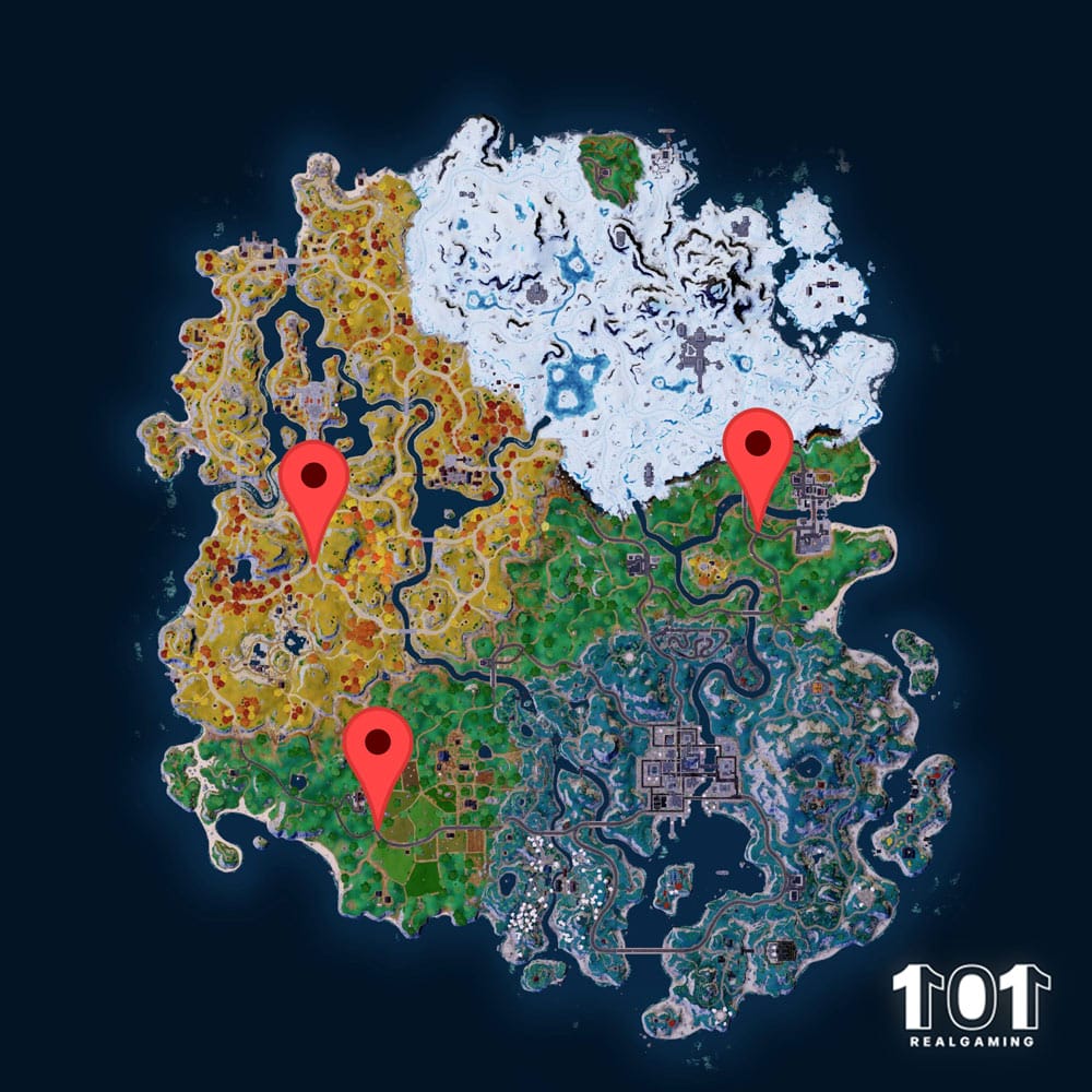 Localização dos Baús da República em Fortnite