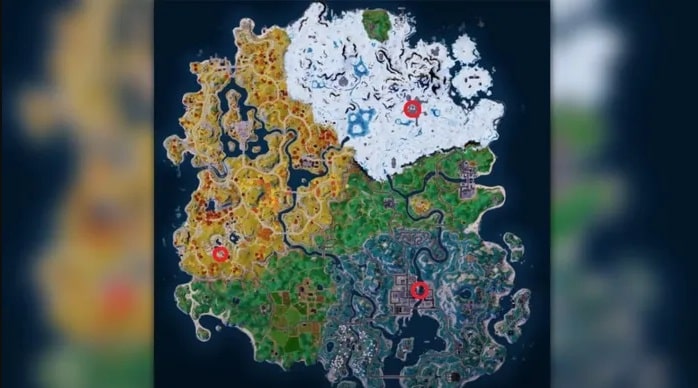 Localização dos chefes de Fortnite