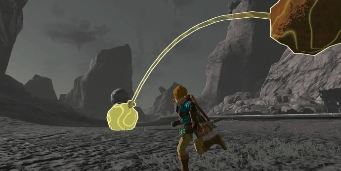atirar itens em Zelda