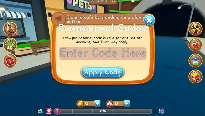 Códigos My Coffee Shop