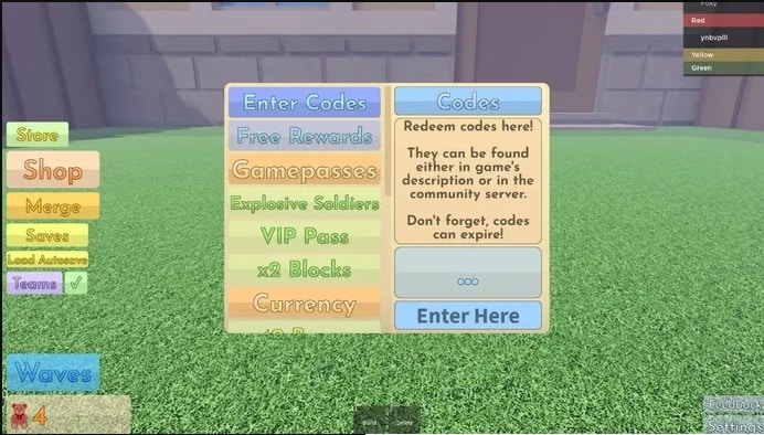 Códigos activos Toy Soldierz