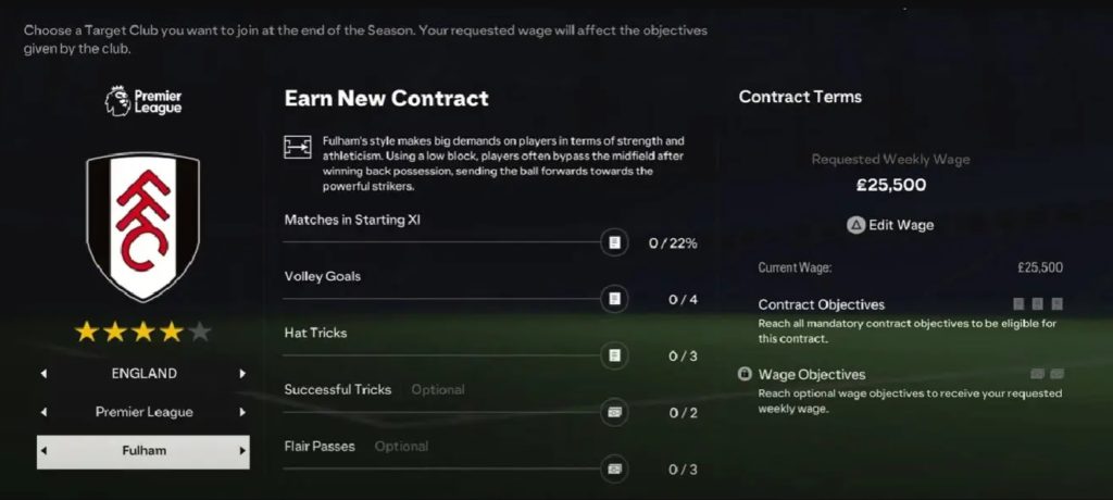 EA FC 24 Modo Carreira Jogador 2