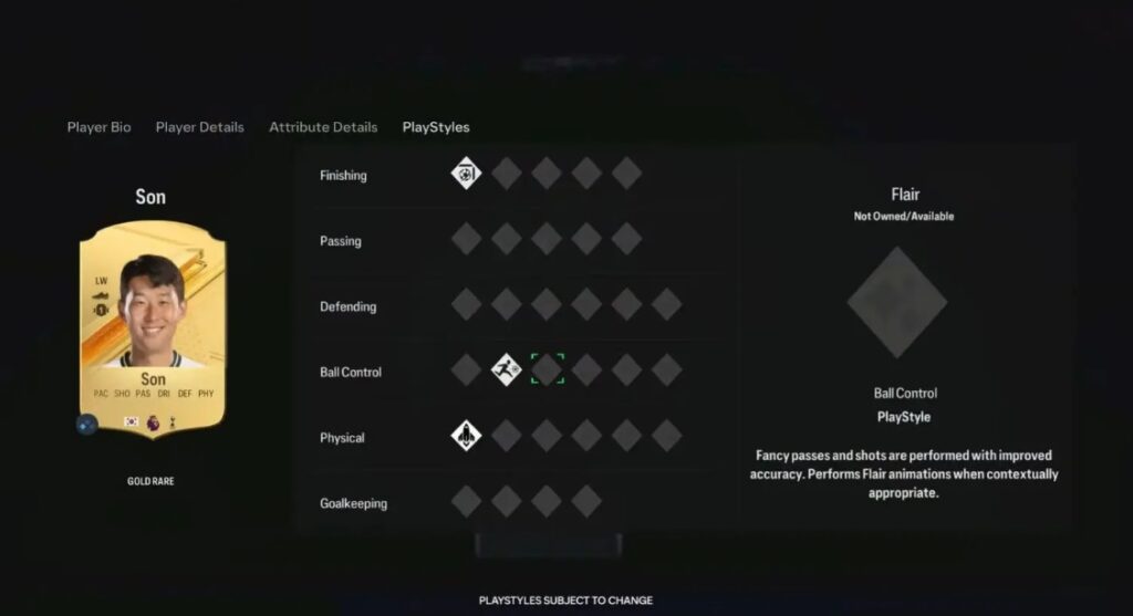 EA FC 24 Flair PlayStyles